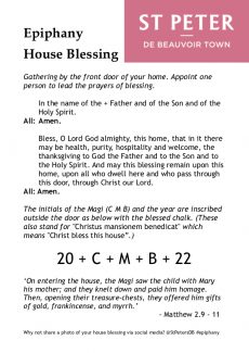 House Blessing for Epiphany - St Peters : St Peters